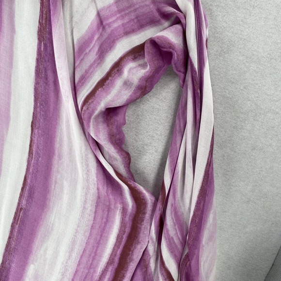 NEW Nordstrom Purple Boho Tassels Sheer Kimono Top Swim Cover Up ARM HOLES Shawl - Picture 9 of 11